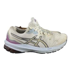 ASICS GT-1000 11 White Purple Women’s Size 8 Running Shoes 1012B197 FlyteFoam